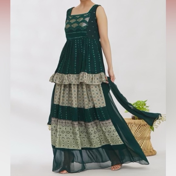 Other - Dark Green Indian Dress/ Sharara